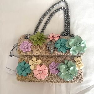 Kurt Geiger Multicolor Floral Crochet Bag